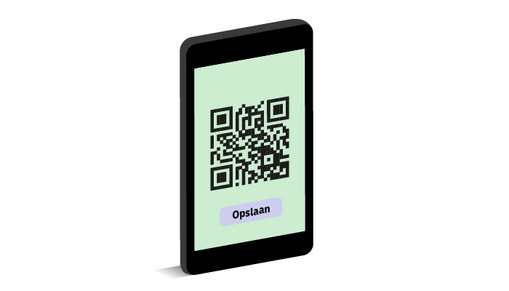 De webshop stuurt een QR-code