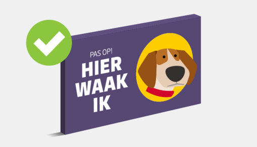 Waarschuwingsbordje hond Waarschuwingsbordje hond