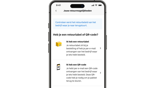 Retourmogelijkheden stap 2 Retourmogelijkheden stap 2